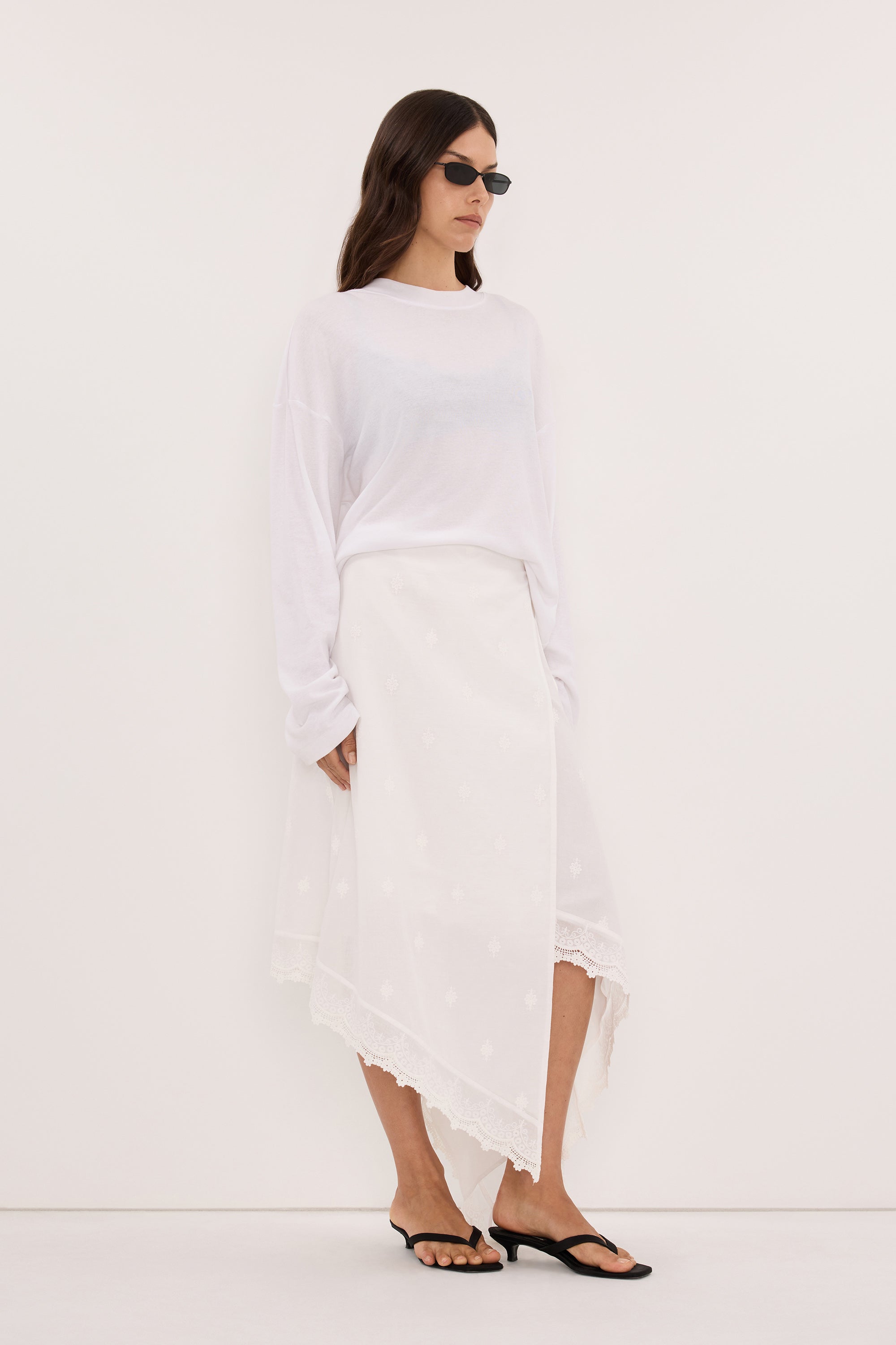 SIERRA WHITE HANDKERCHIEF SKIRT - PRE ORDER