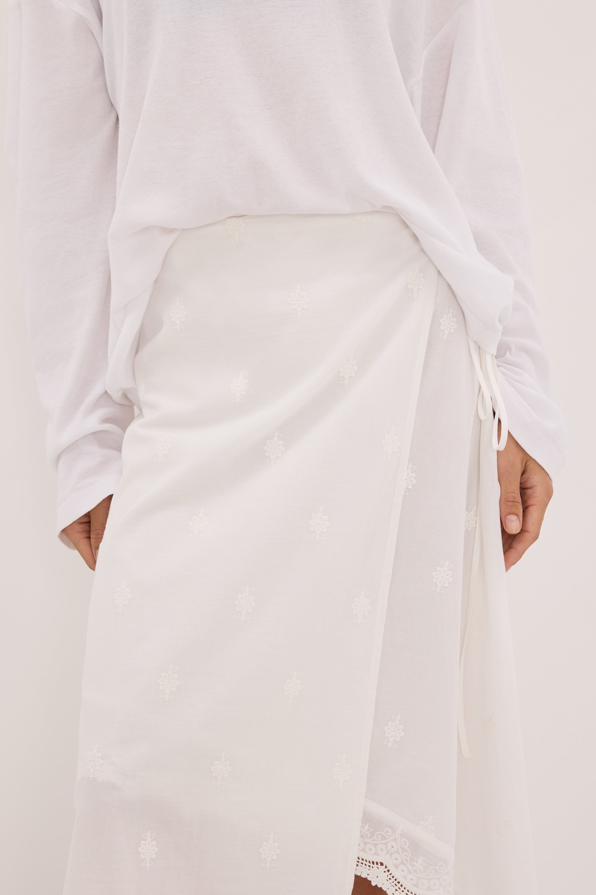 SIERRA WHITE HANDKERCHIEF SKIRT - PRE ORDER