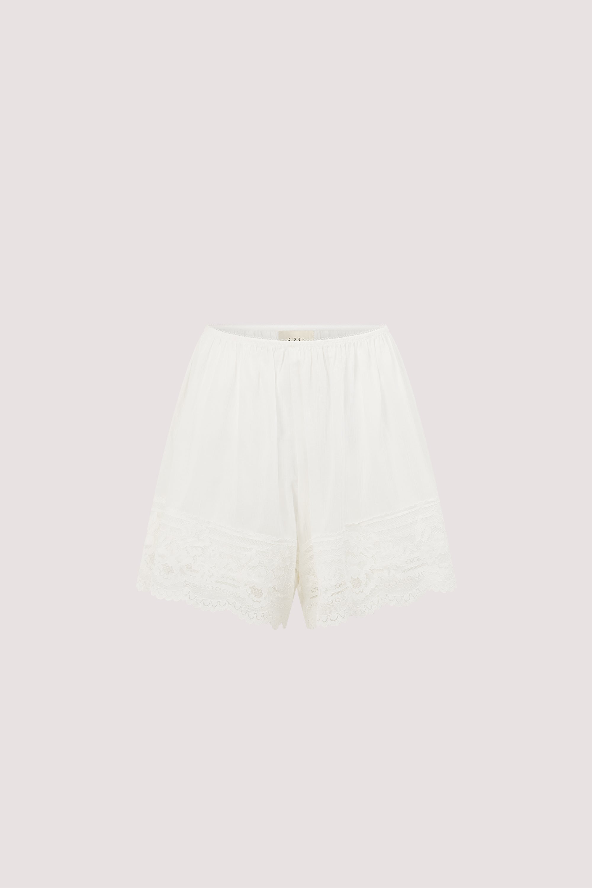 ELISA WHITE COTTON SHEER SHORT