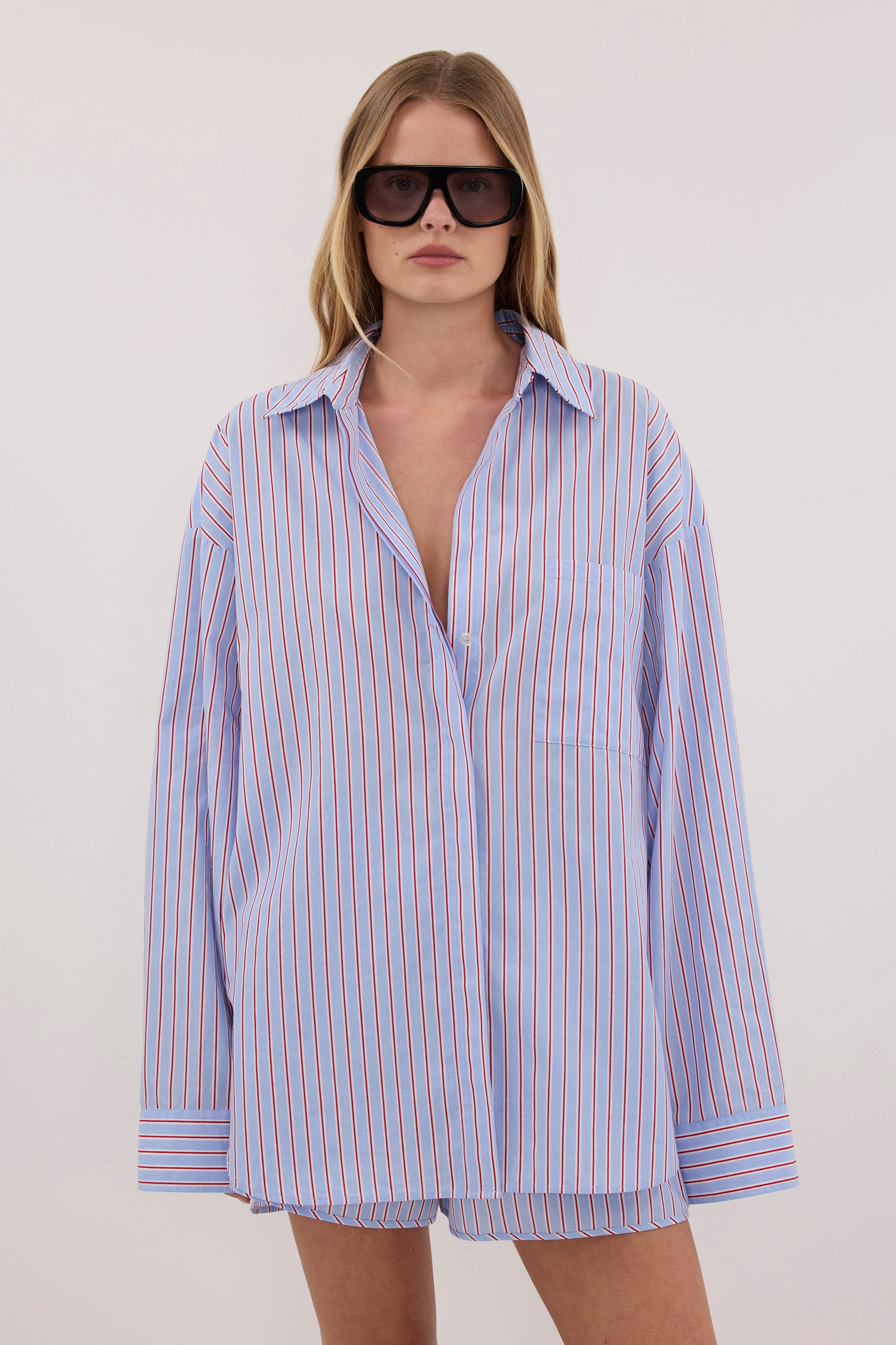 ORSON BLUE STRIPE COTTON SHORT