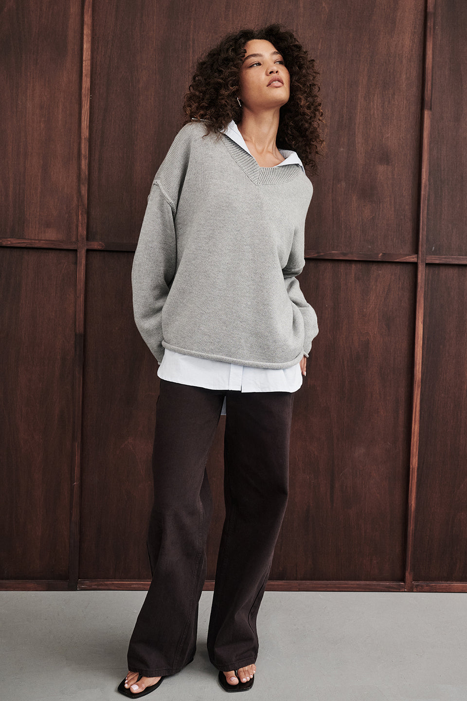 REAGAN 2.0 BURNT CHOC SLOUCHY JEAN Clothing DISSH Boutiques 4 BURNT CHOC 