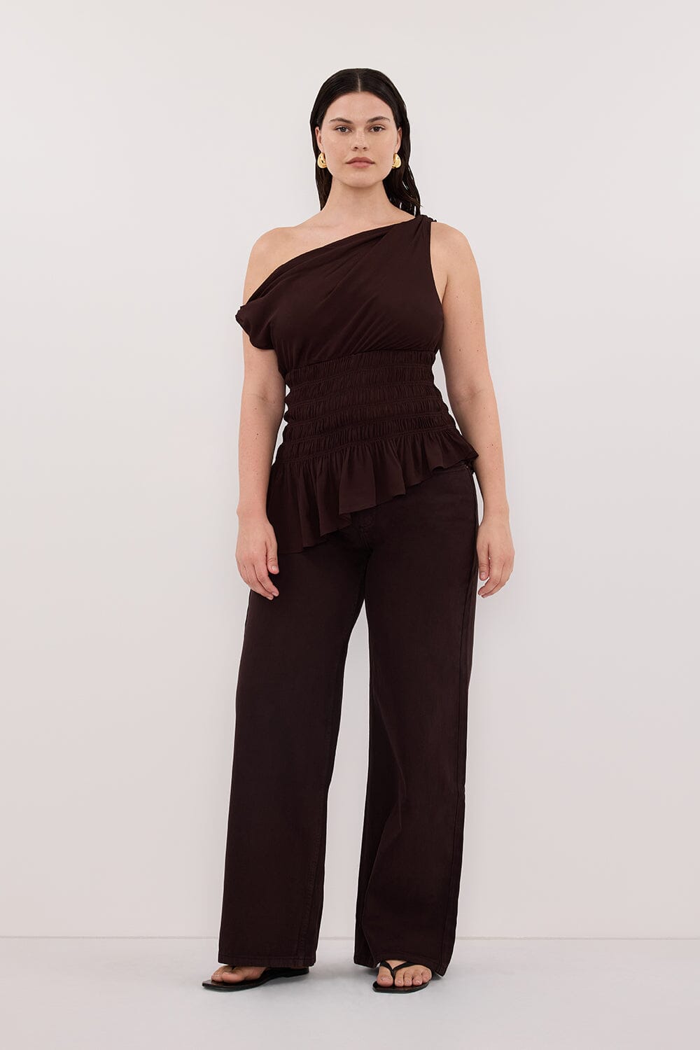 REAGAN 2.0 BURNT CHOC SLOUCHY JEAN