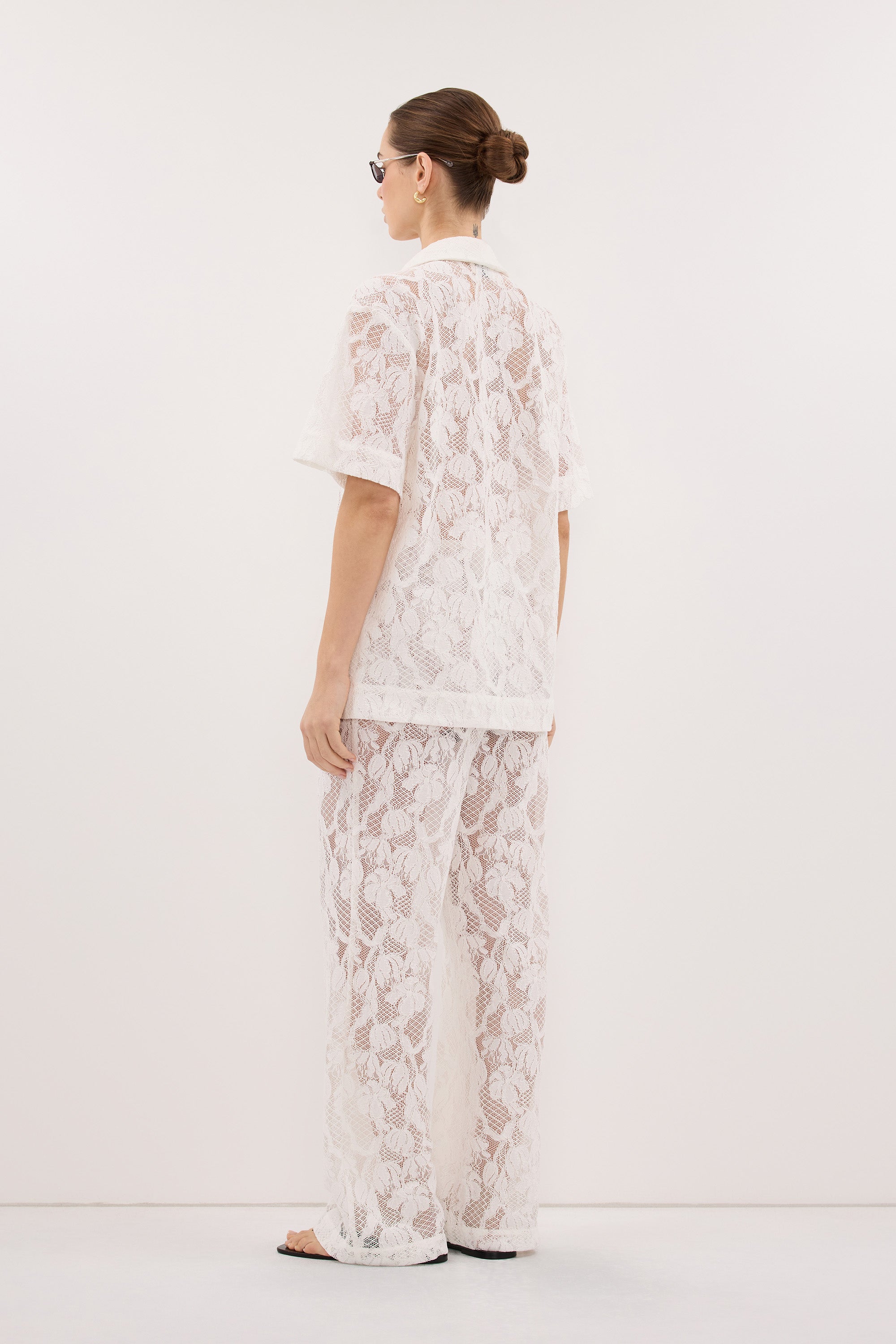 LUCINE WHITE LACE PANT