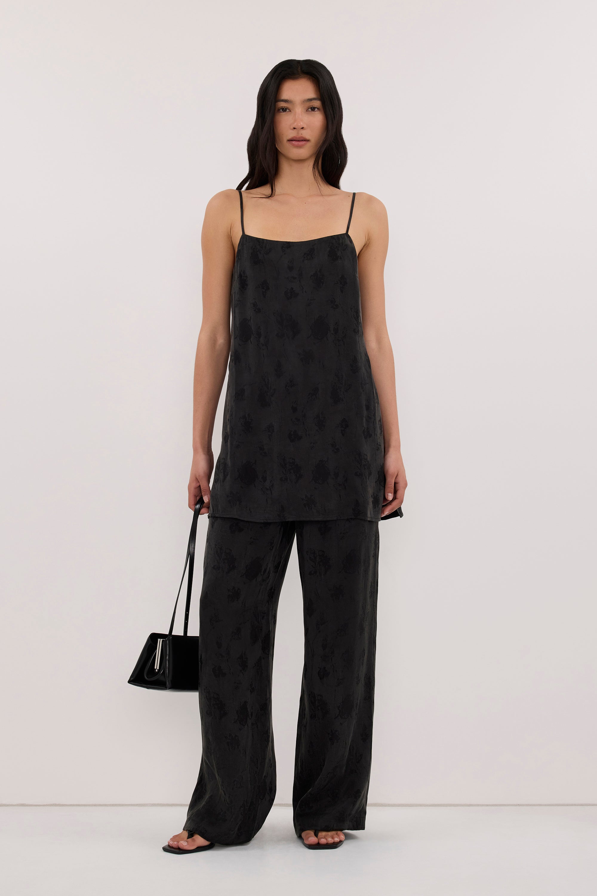 NARA BLACK JACQUARD PANT