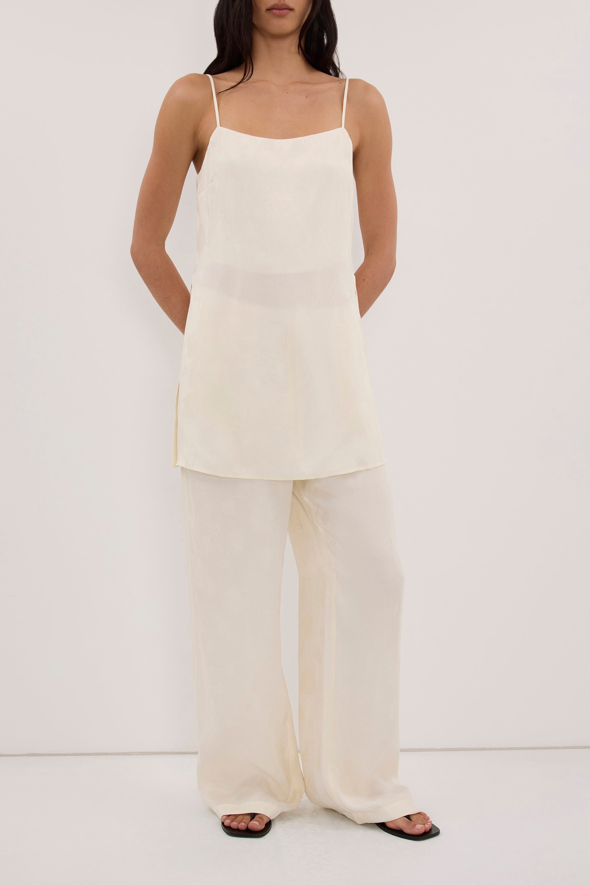 NARA MILK JACQUARD PANT