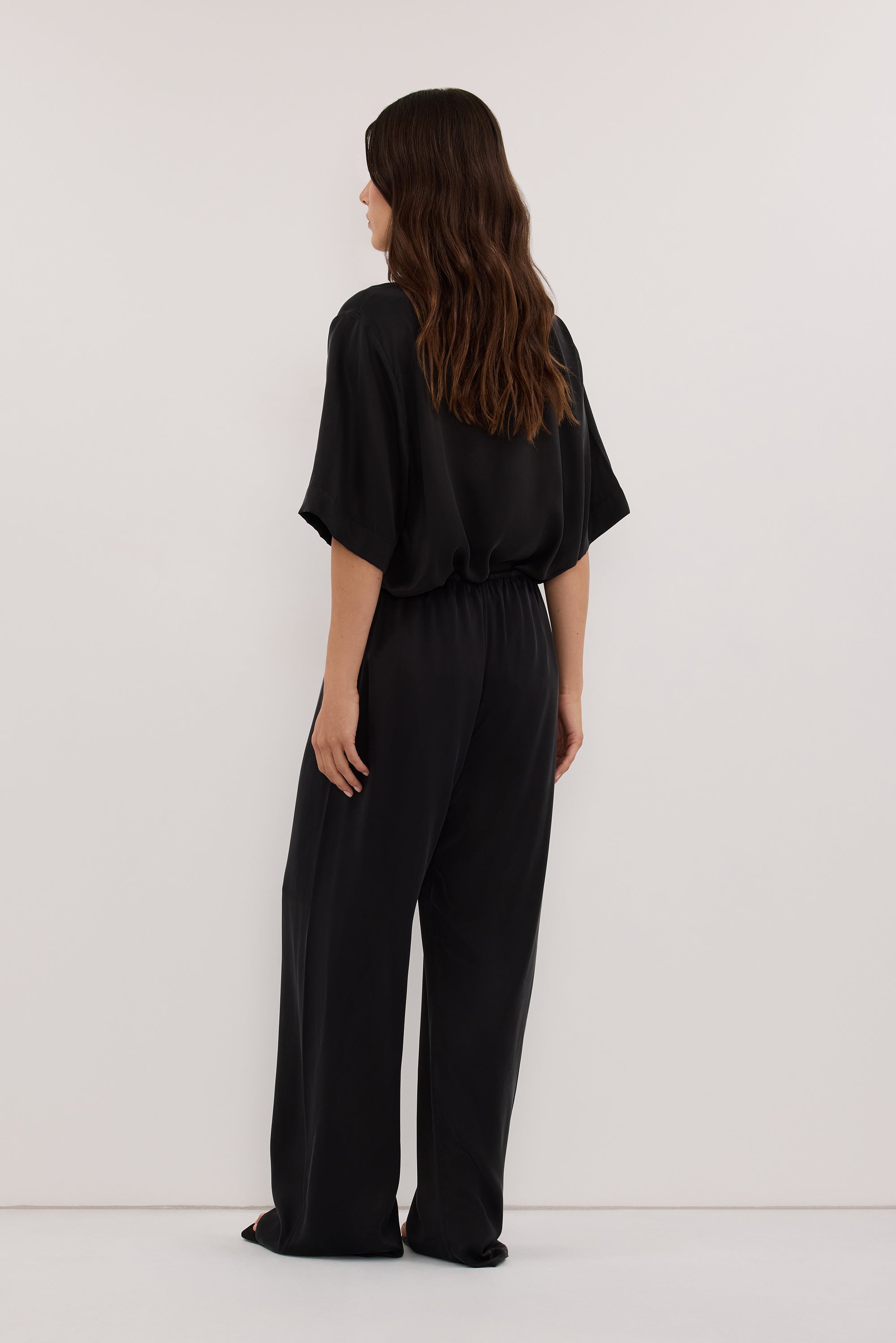 MICAH BLACK SILK PANT