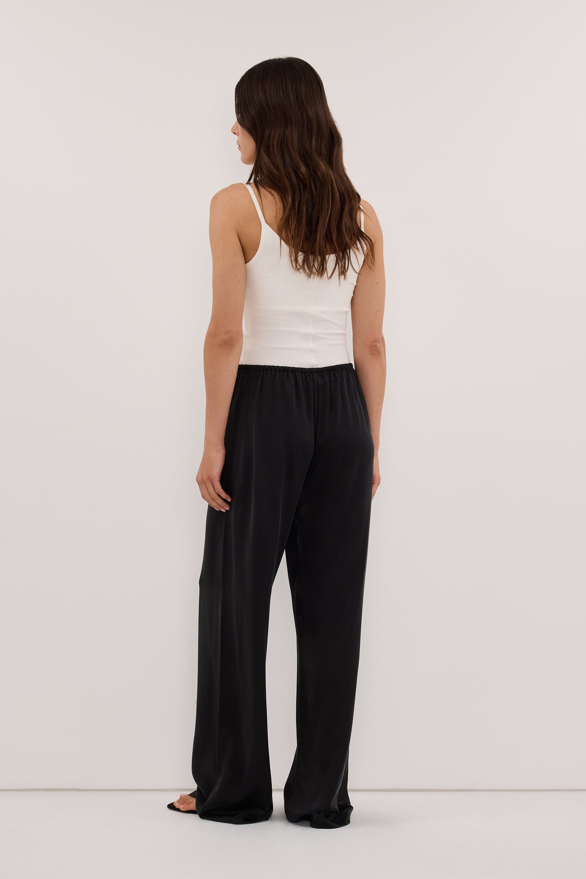 MICAH BLACK SILK PANT