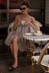 ARABELLA CREAM CHECK MINI DRESS