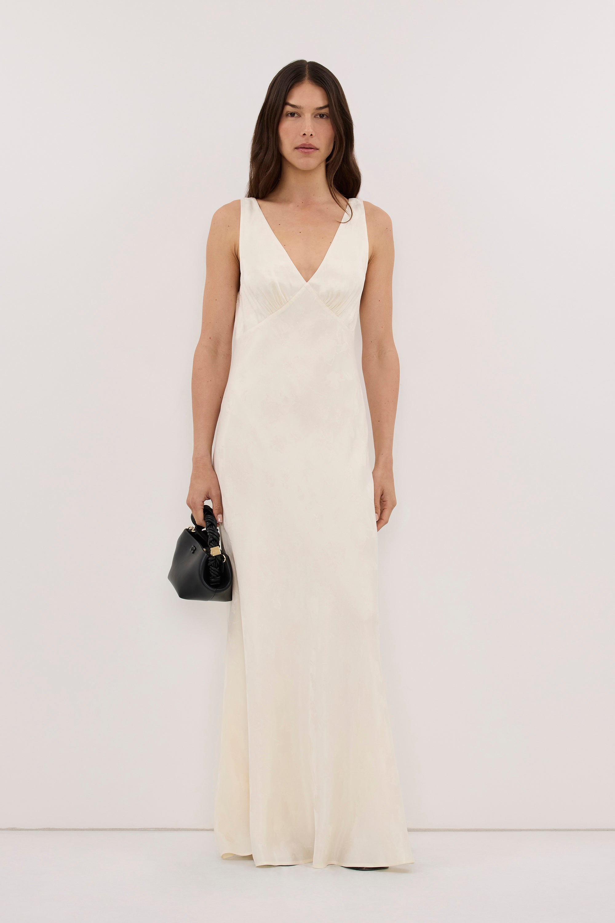 NARA MILK JACQUARD MIDI DRESS