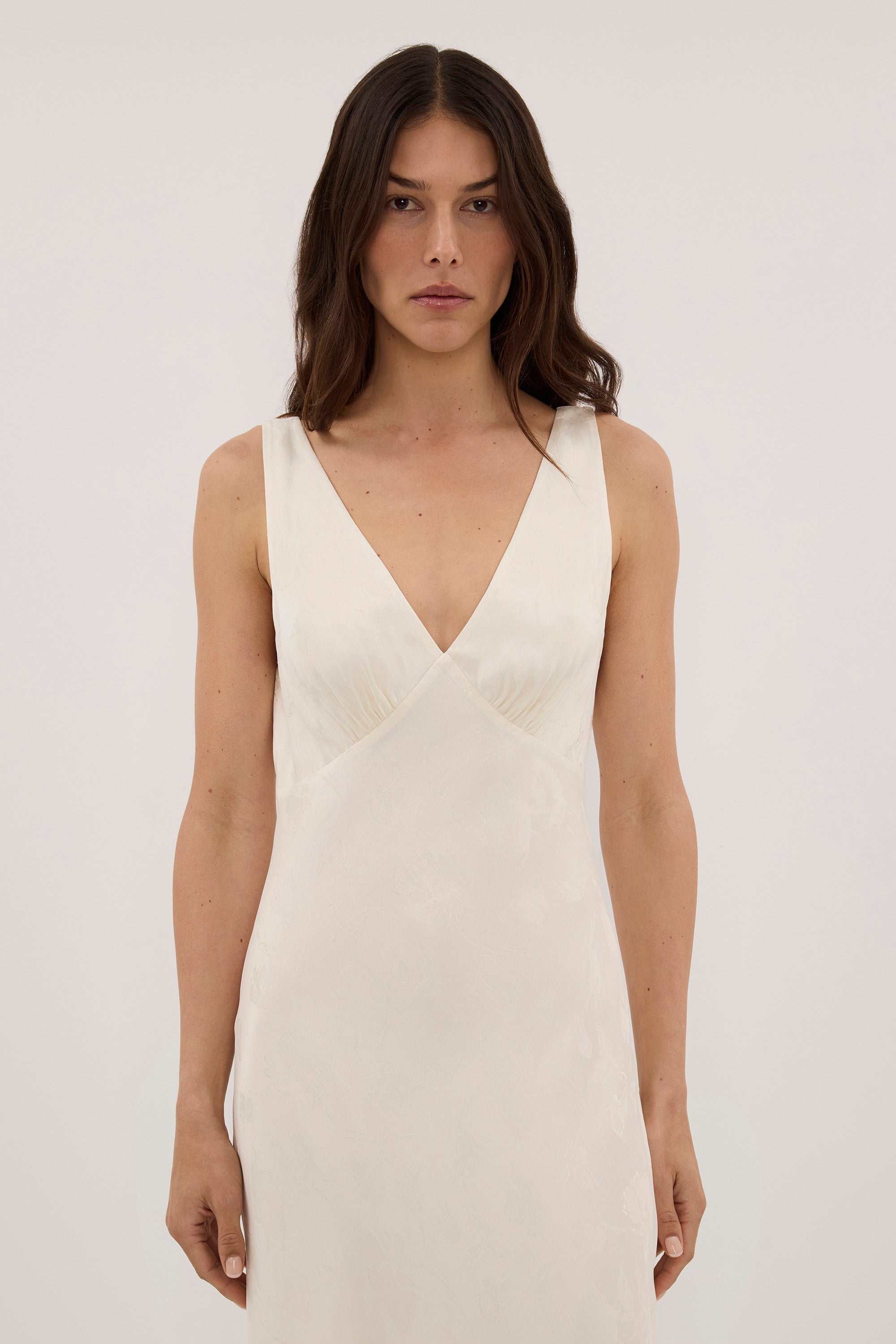 NARA MILK JACQUARD MIDI DRESS