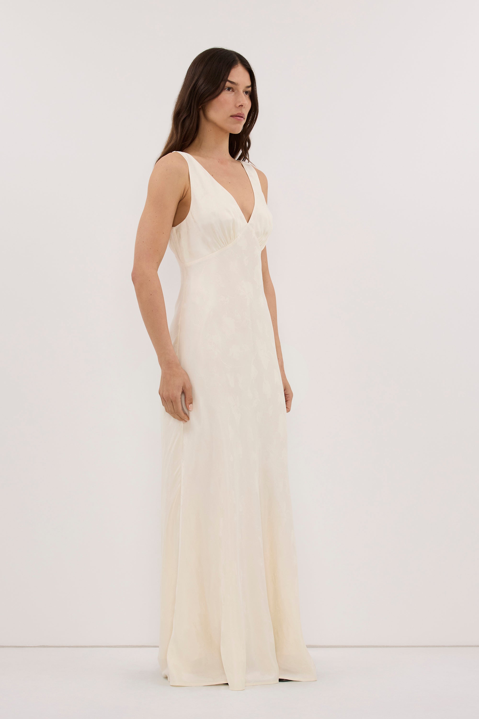 NARA MILK JACQUARD MIDI DRESS