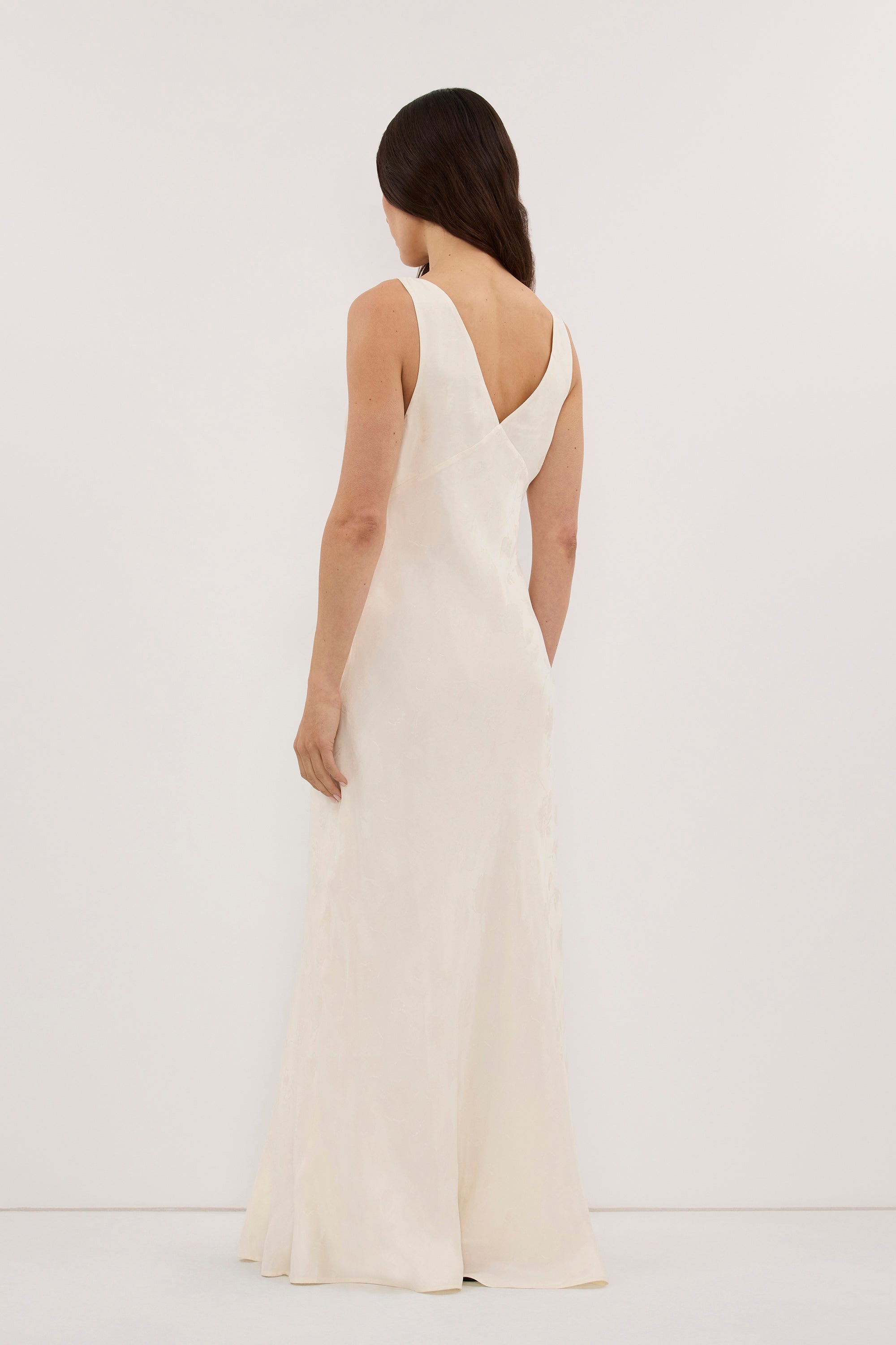 NARA MILK JACQUARD MIDI DRESS
