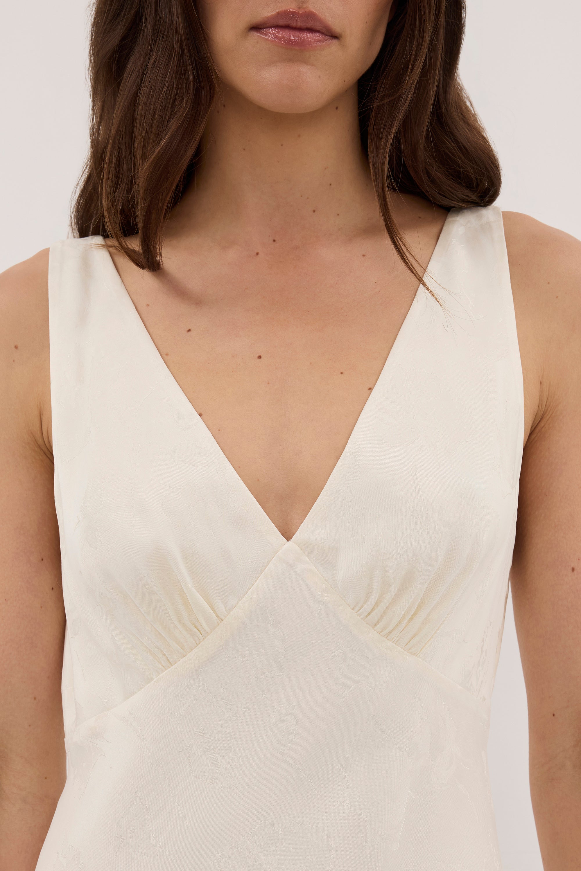 NARA MILK JACQUARD MIDI DRESS