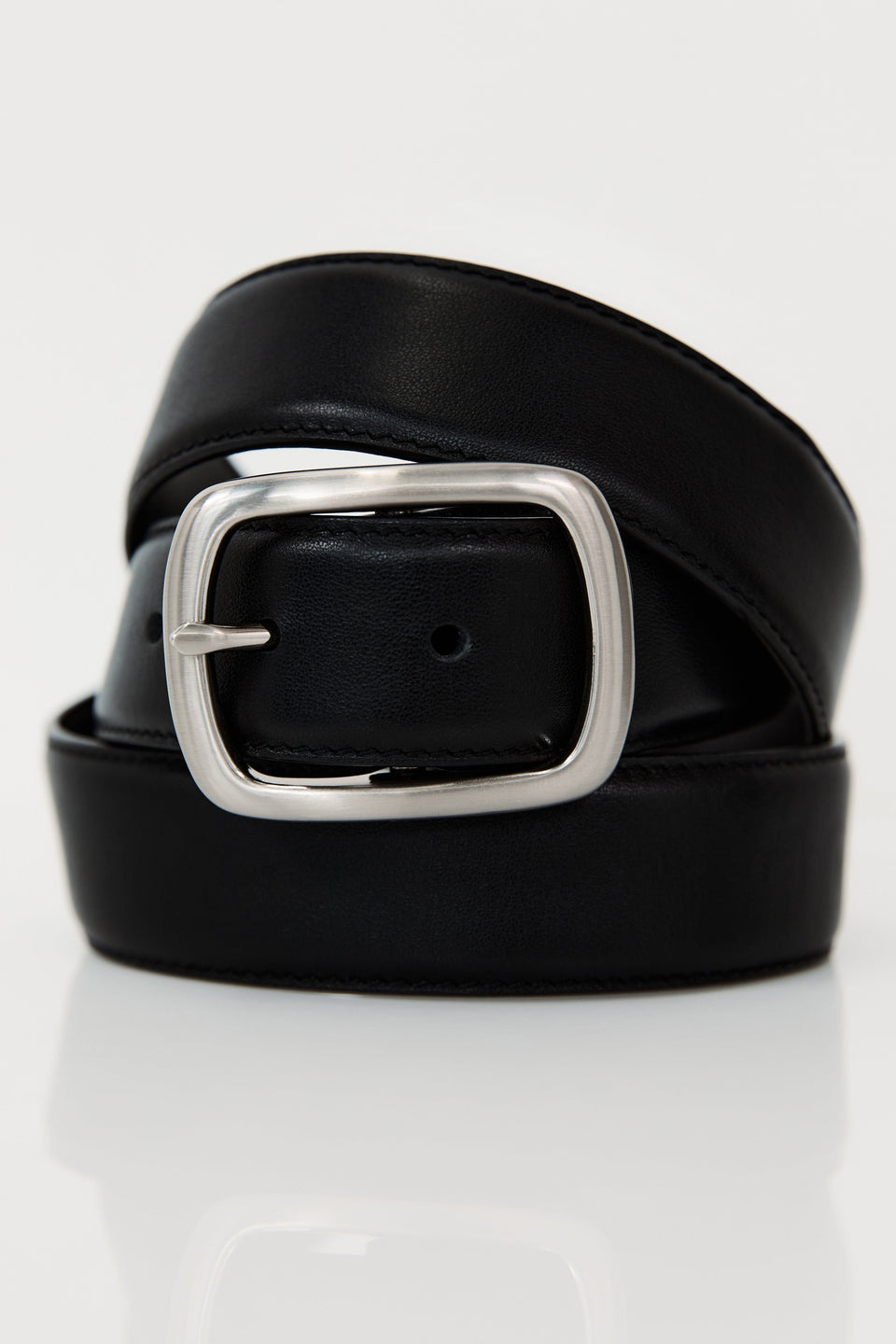BRADFORD SILVER LEATHER BELT Accessories DISSH Boutiques O/S SILVER 