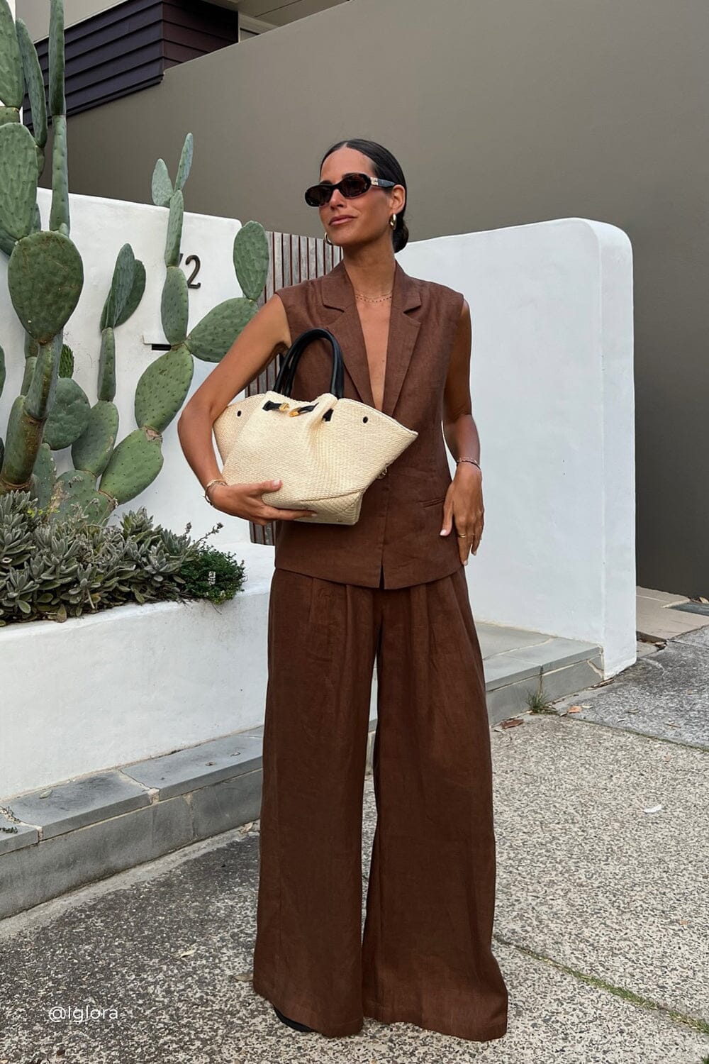 SELAH FONDANT LINEN SLEEVELESS VEST Clothing DISSH Boutiques 