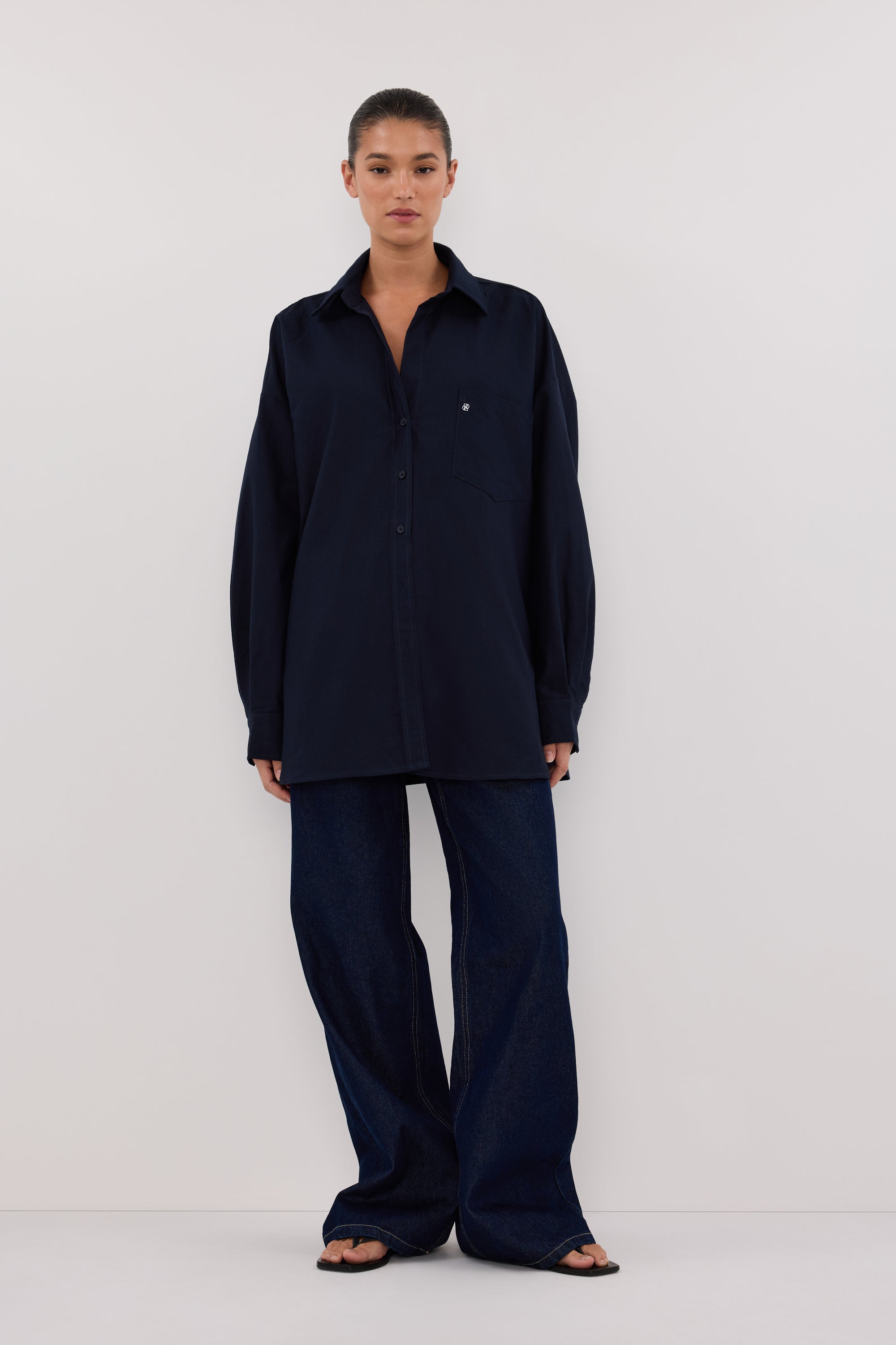RHEA INK OVERSIZED COTTON SHIRT