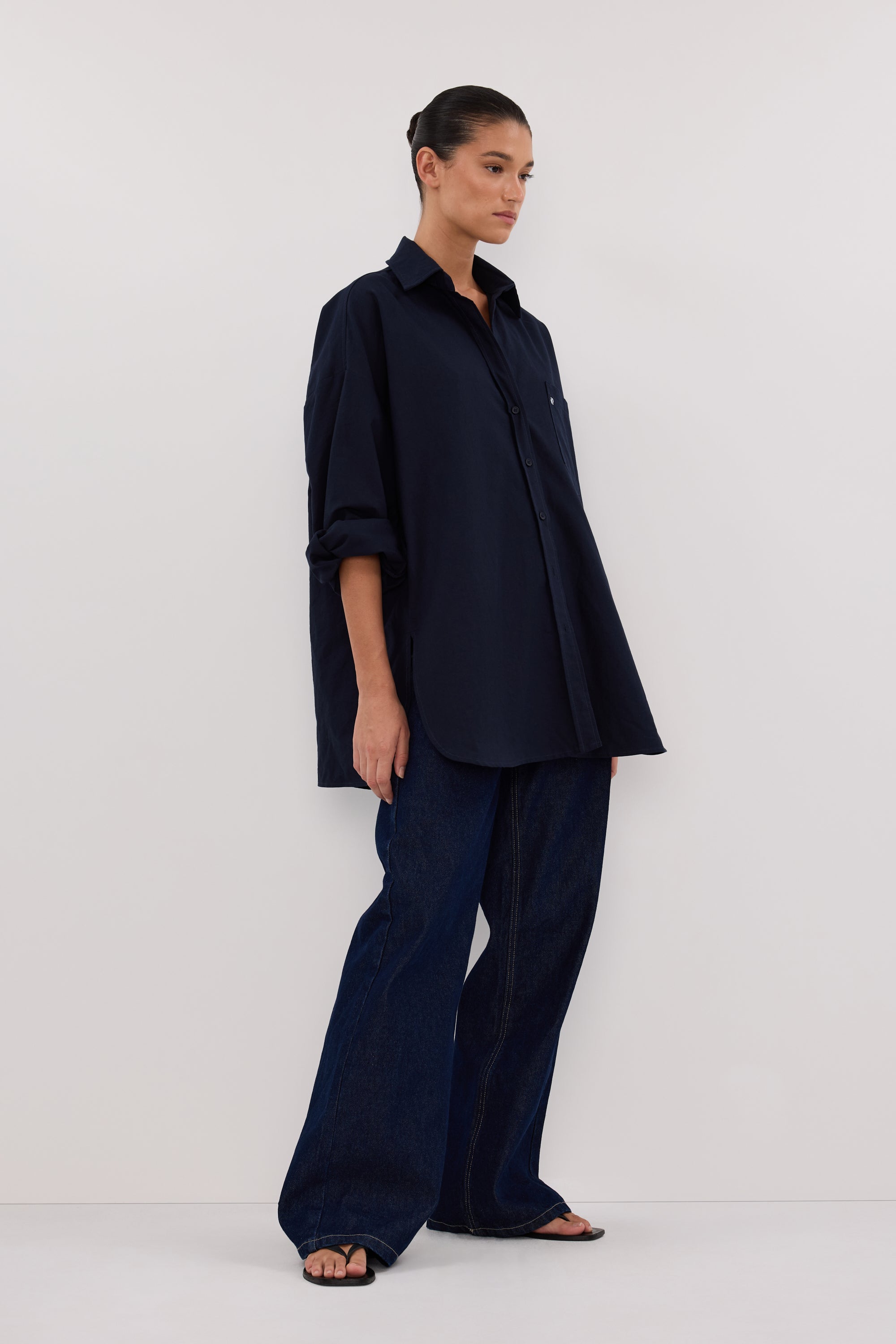 RHEA INK OVERSIZED COTTON SHIRT