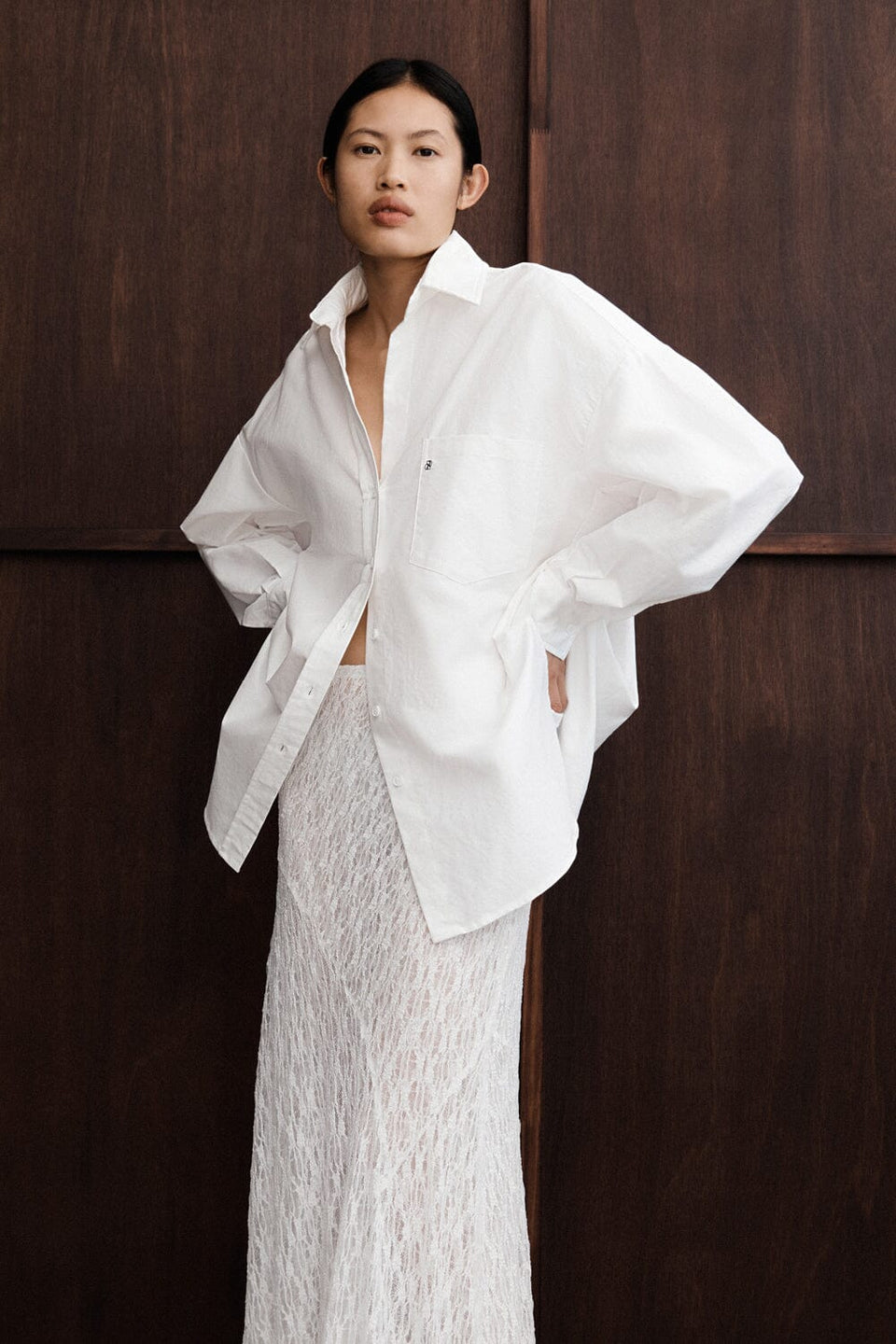 RHEA WHITE OVERSIZED COTTON SHIRT Clothing DISSH Boutiques 