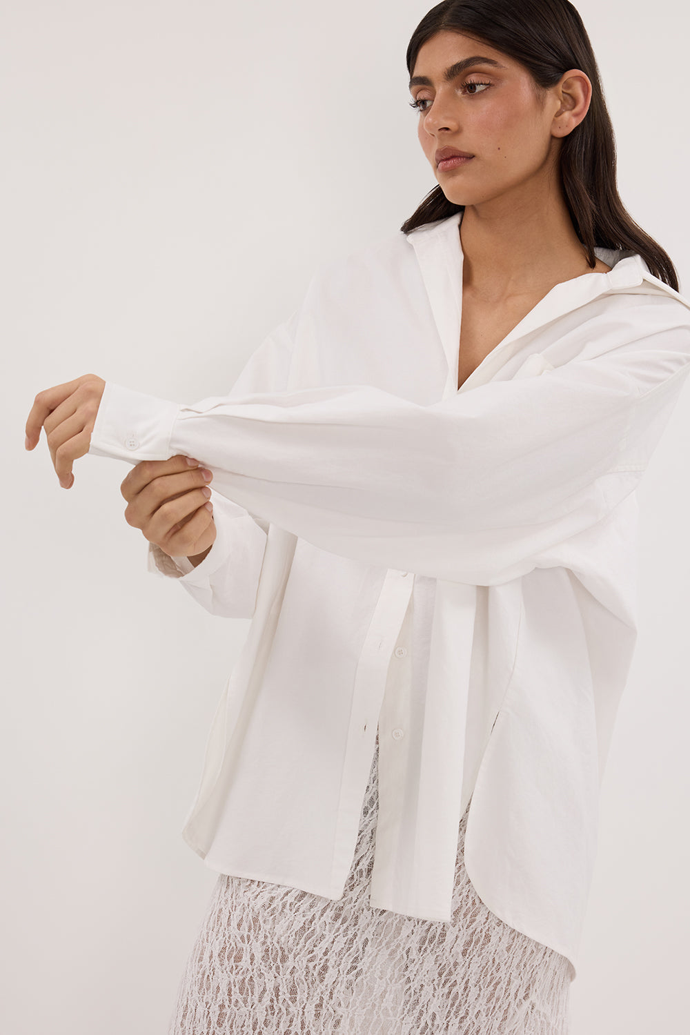 RHEA WHITE COTTON SHIRT Clothing DISSH Boutiques 
