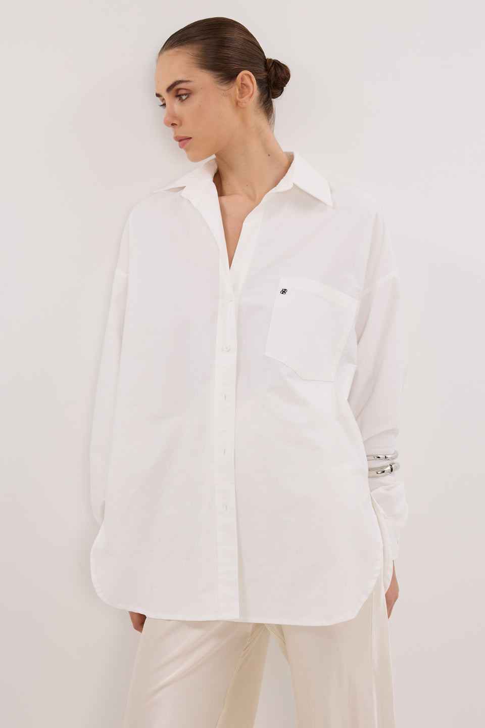 RHEA WHITE COTTON SHIRT Clothing DISSH Boutiques 