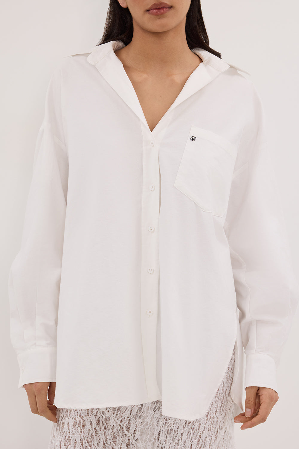 RHEA WHITE COTTON SHIRT Clothing DISSH Boutiques 