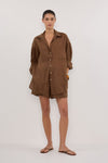 LUNE FONDANT OVERSIZED LINEN SHIRT
