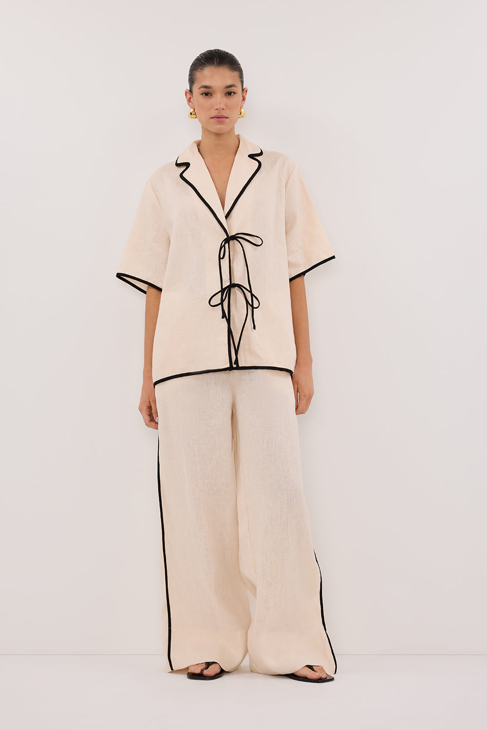 VON CREAM LINEN SHIRT Clothing DISSH Boutiques 