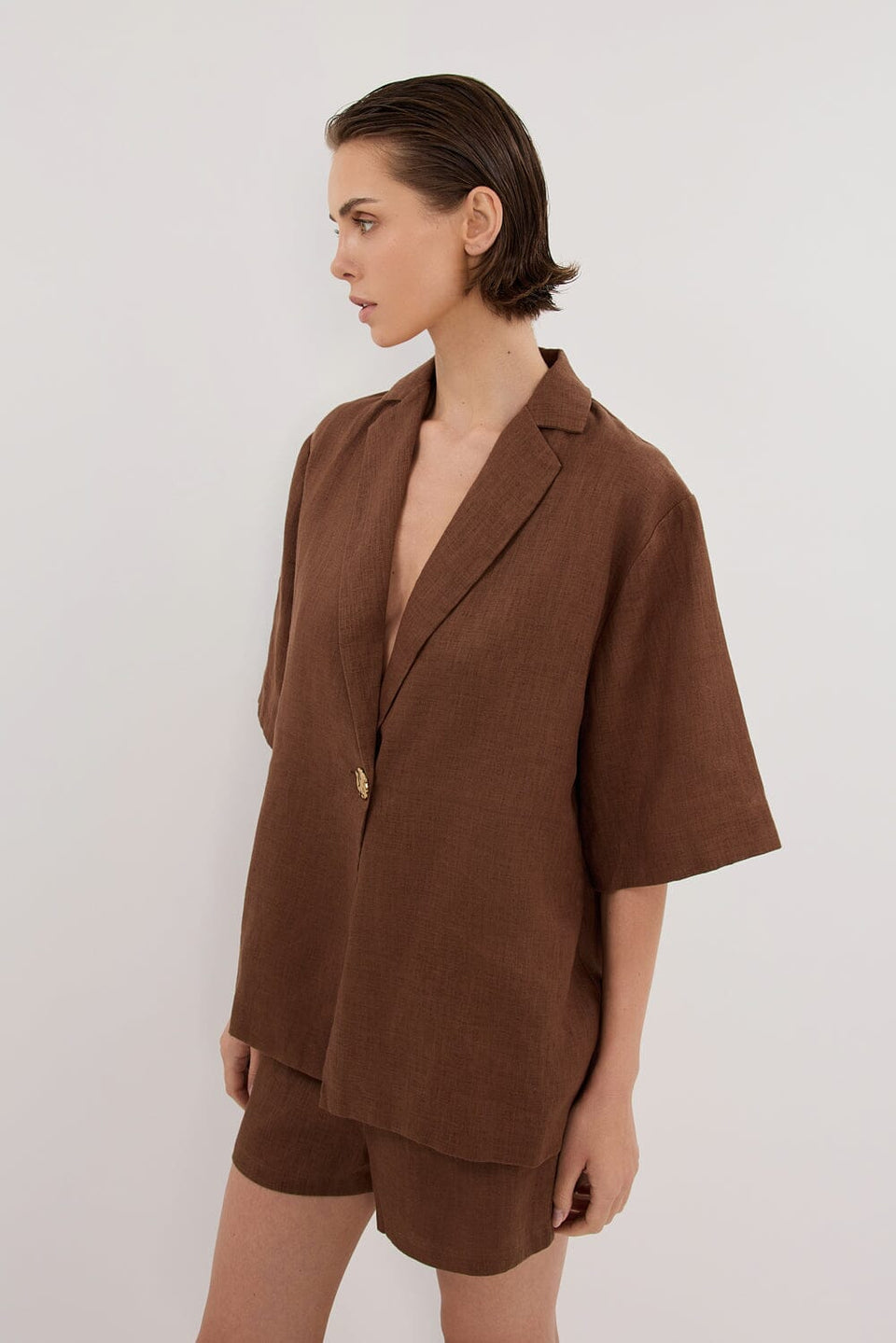 NALA FONDANT LINEN RESORT SHIRT Clothing DISSH Boutiques 