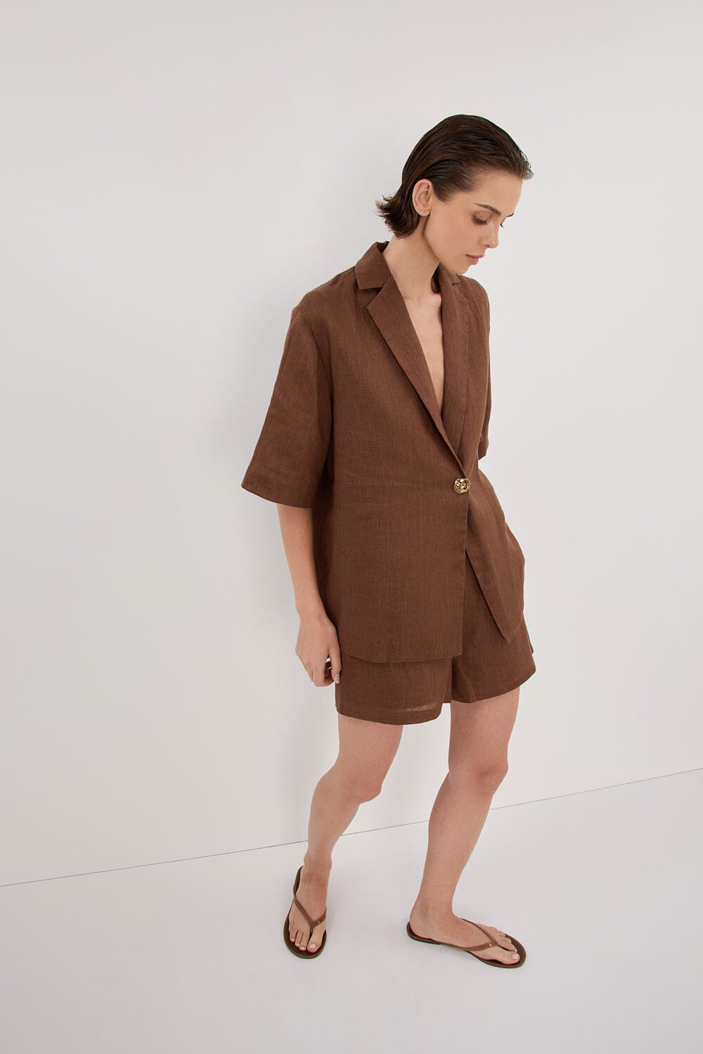 NALA FONDANT LINEN RESORT SHIRT Clothing DISSH Boutiques 