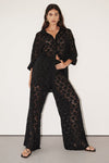 LOULA BLACK LACE LONG SLEEVE SHIRT