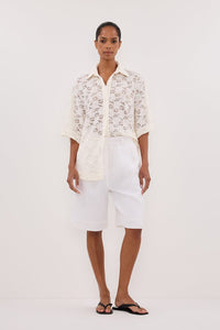 LOULA WHITE LACE SHIRT