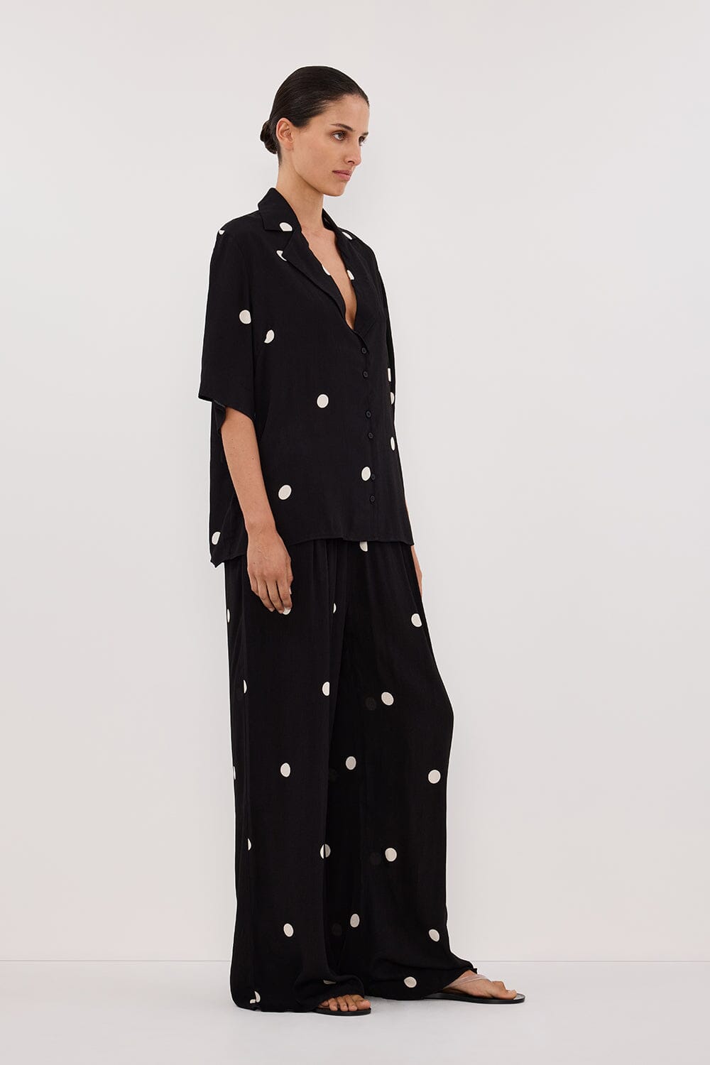 LAURA SPOT SHORT SLEEVE SHIRT Clothing DISSH Boutiques 