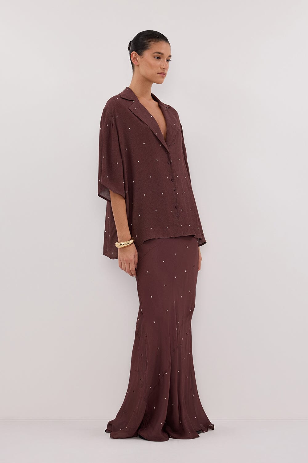 MELROSE WALNUT SHORT SLEEVE SHIRT Clothing DISSH Boutiques 