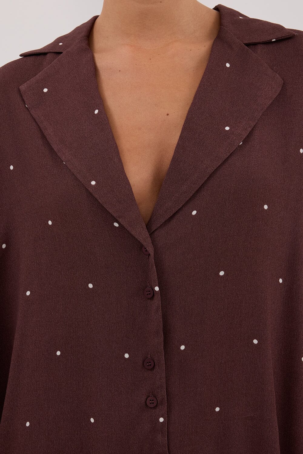 MELROSE WALNUT SHORT SLEEVE SHIRT Clothing DISSH Boutiques 