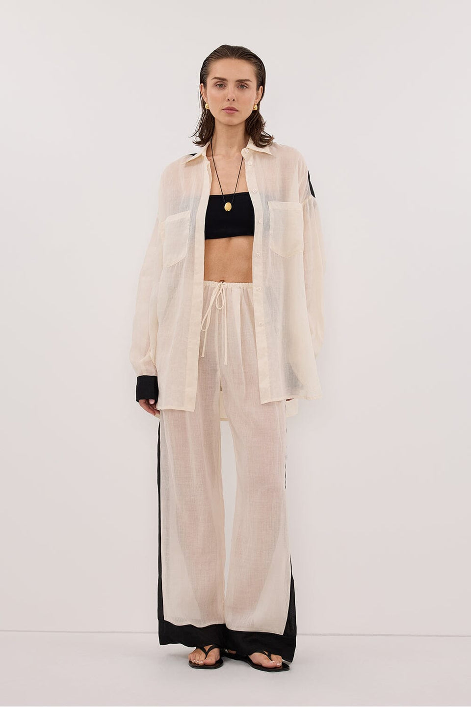 VIVIANNA SANDSTONE RAMIE SHIRT Clothing DISSH Boutiques 4 SANDSTONE 