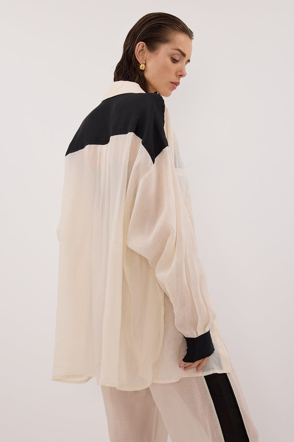 VIVIANNA SANDSTONE RAMIE SHIRT Clothing DISSH Boutiques 