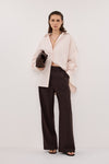 RAQUEL POWDER LONG SLEEVE COTTON POPLIN SHIRT