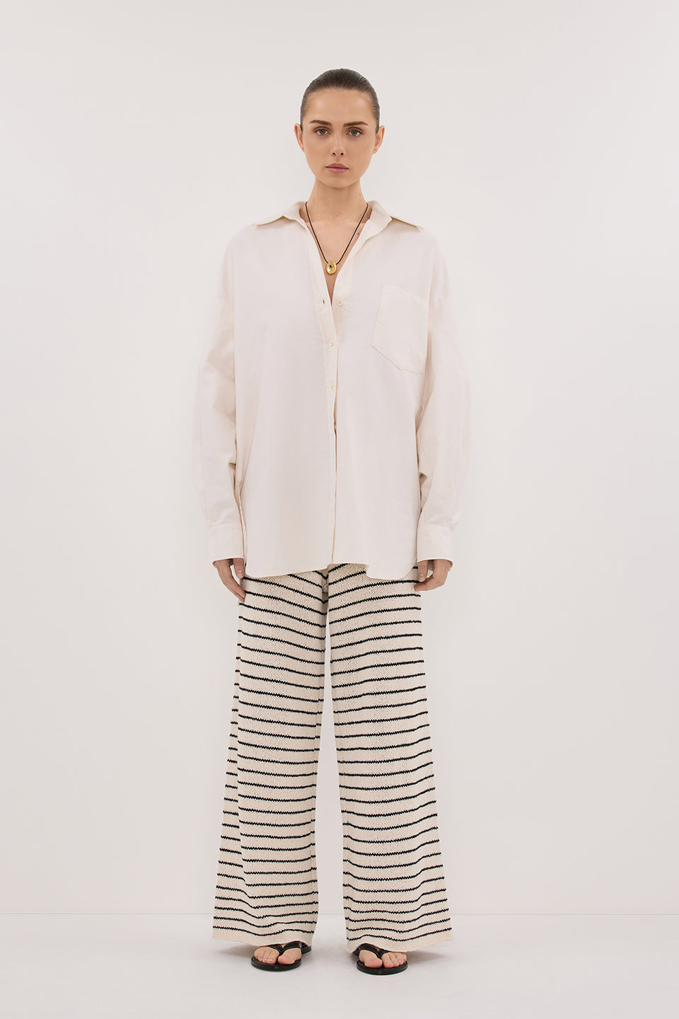 RHEA 2.0 CREAM OVERSIZED COTTON SHIRT - PRE ORDER Clothing DISSH Boutiques 