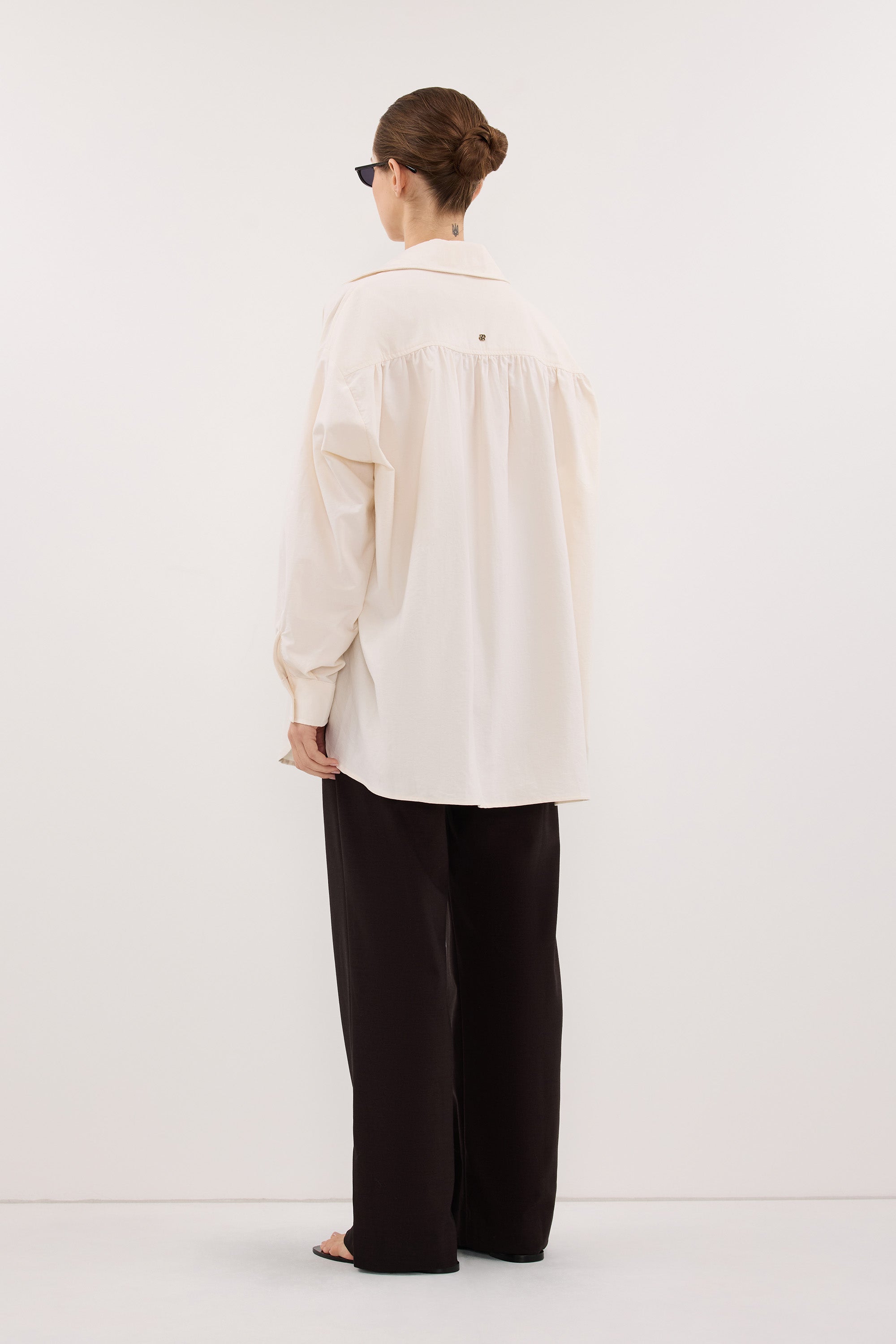 RHEA 2.0 CREAM OVERSIZED COTTON SHIRT