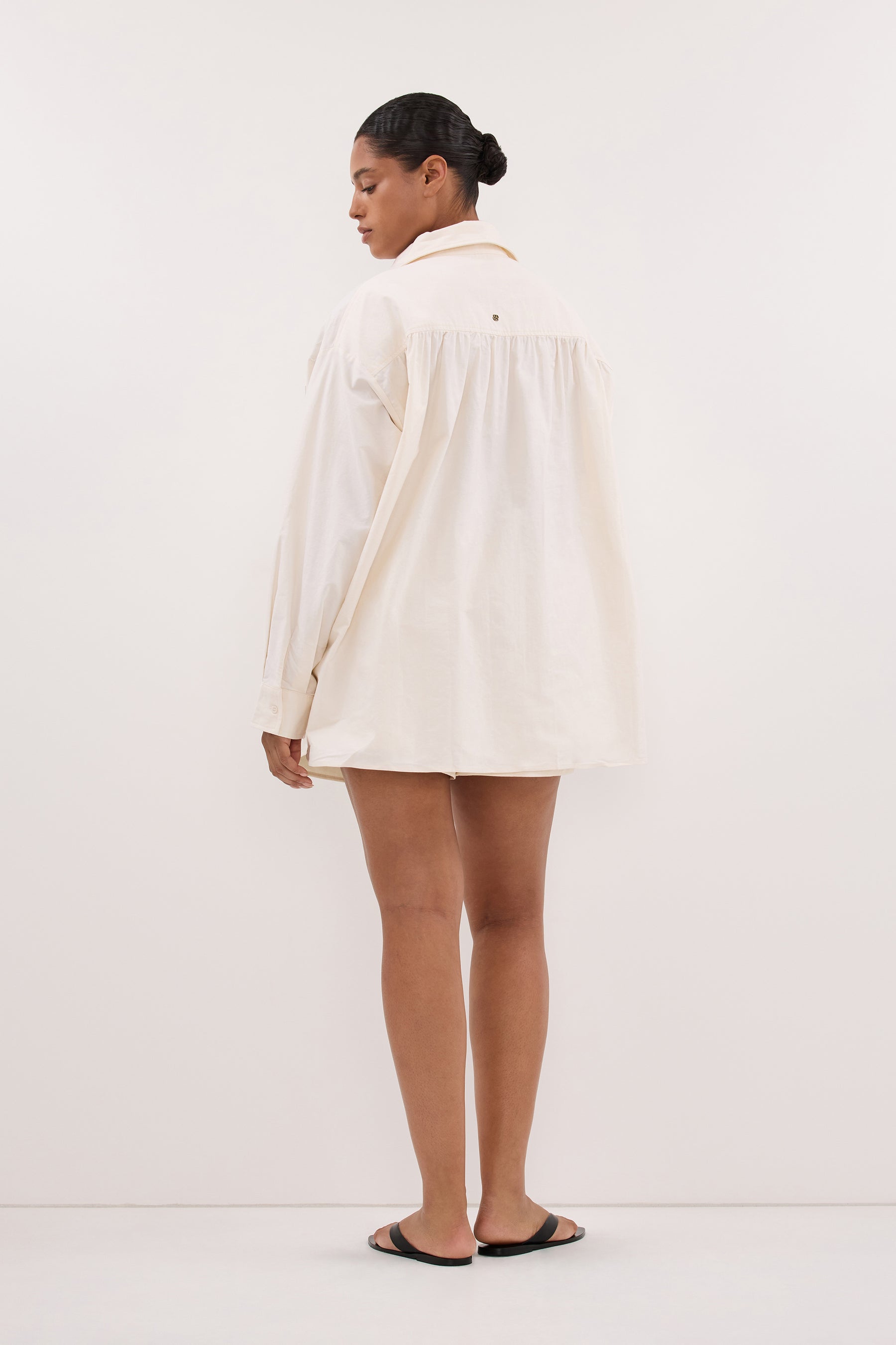 RHEA 2.0 CREAM OVERSIZED COTTON SHIRT - PRE ORDER Clothing DISSH Boutiques 