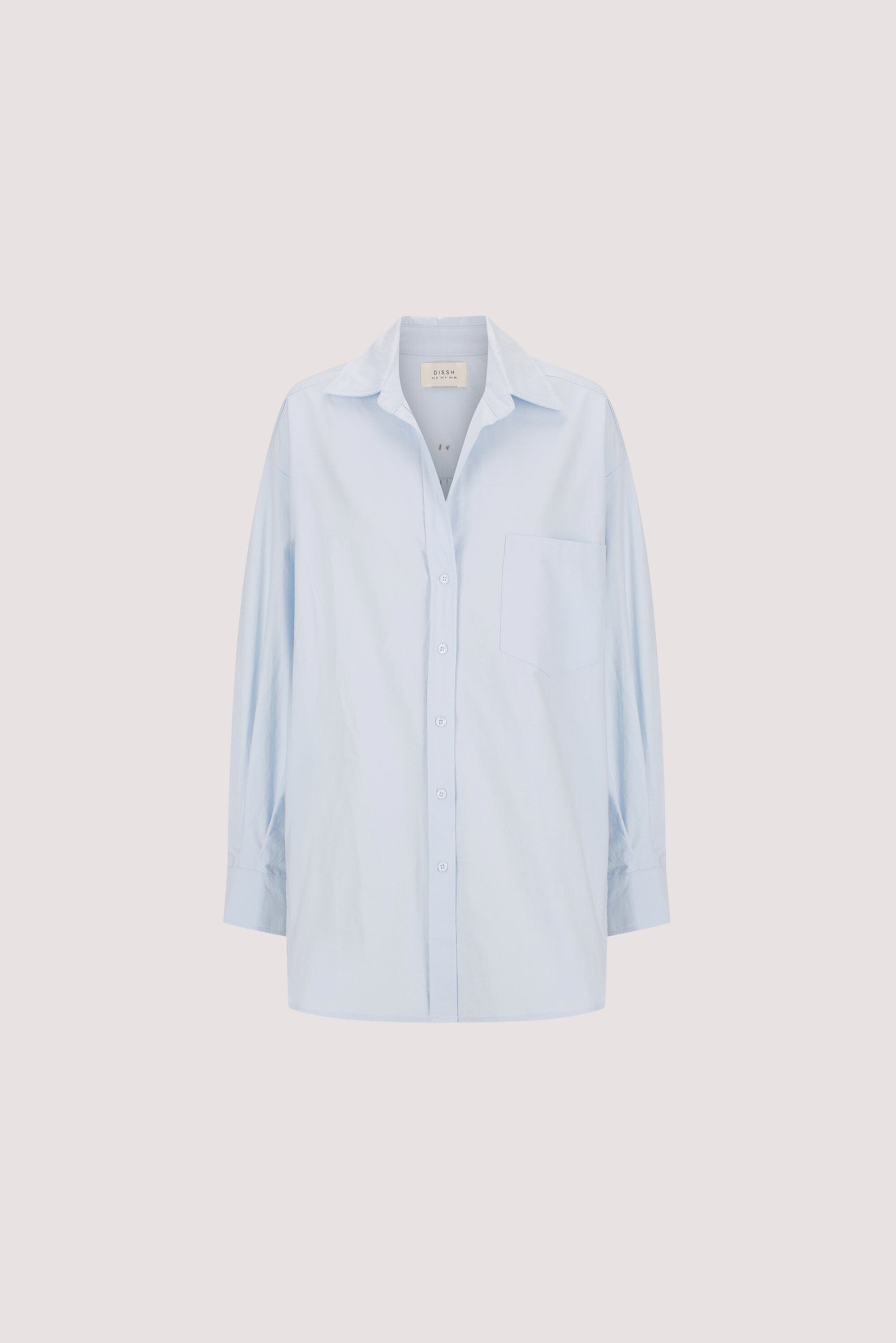 RHEA 2.0 ICE BLUE OVERSIZED COTTON SHIRT