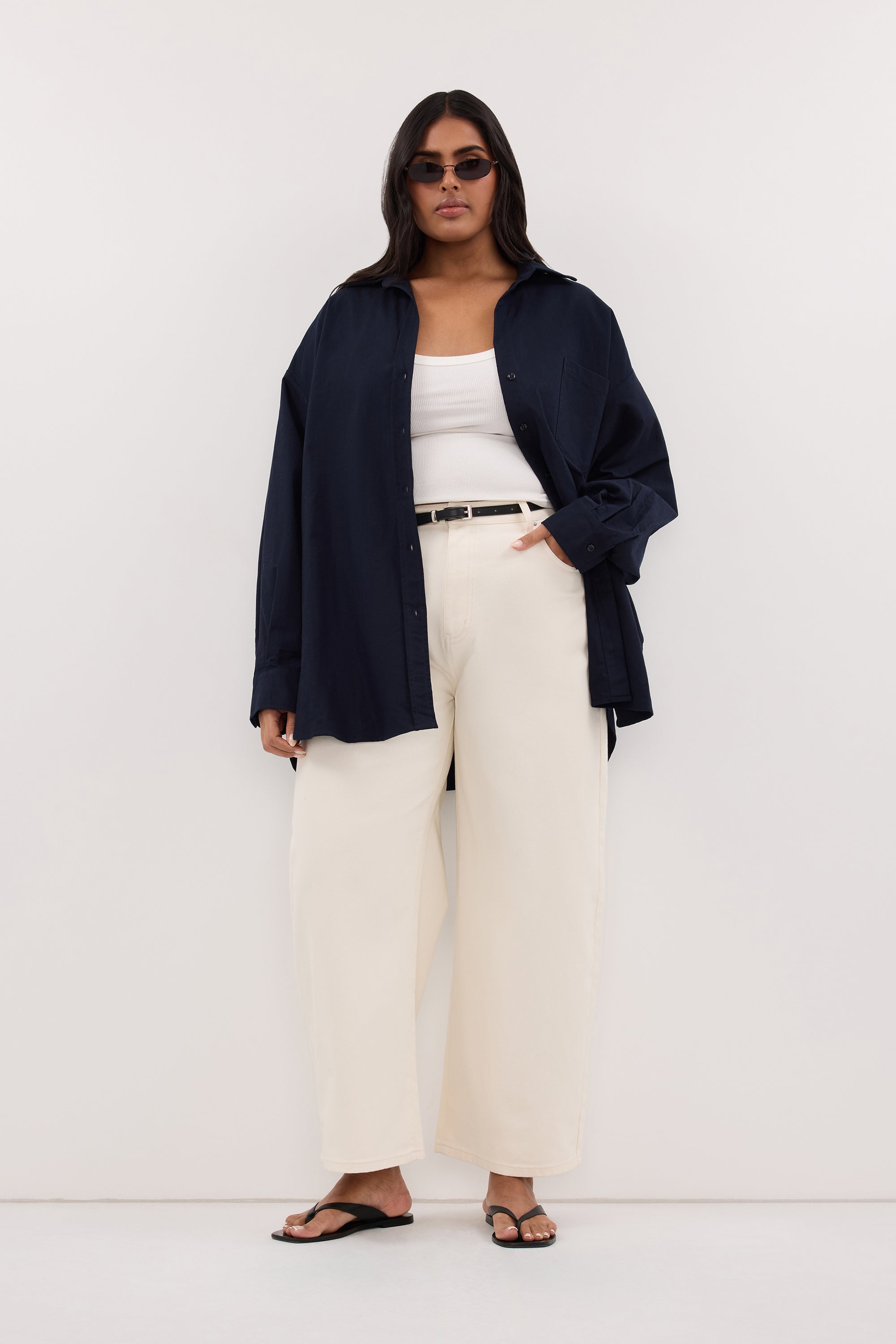 RHEA 2.0 INK OVERSIZED COTTON SHIRT