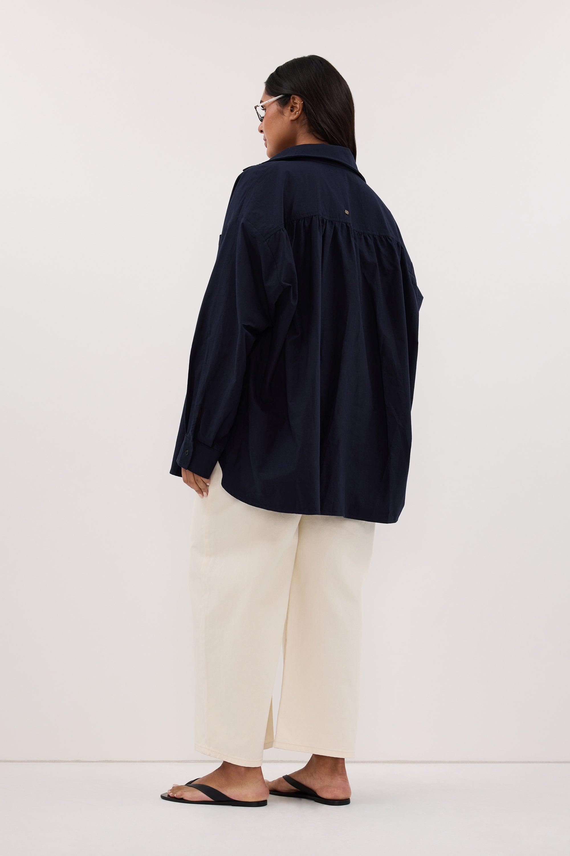 RHEA 2.0 INK OVERSIZED COTTON SHIRT