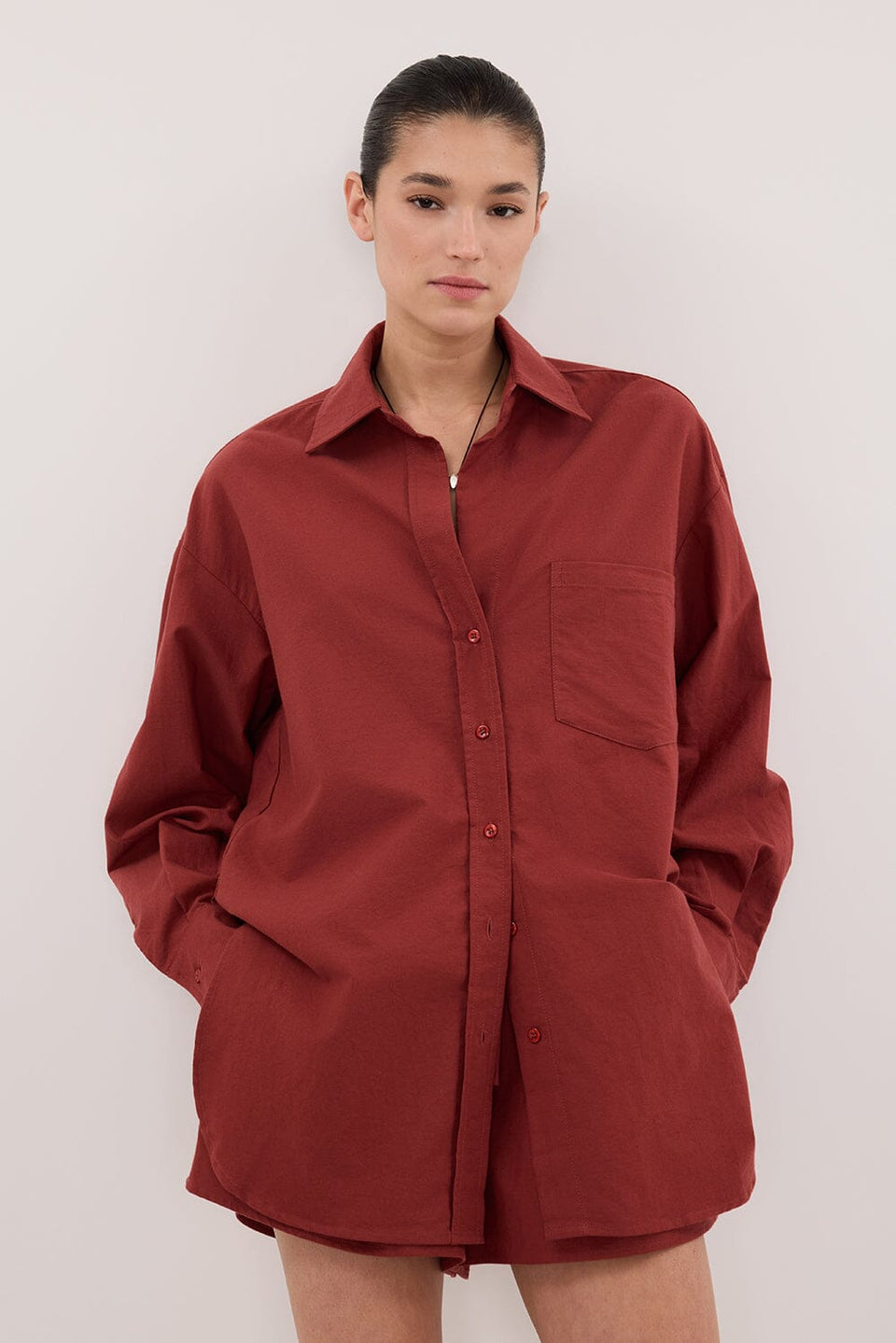 RHEA 2.0 SAHARA OVERSIZED COTTON SHIRT
