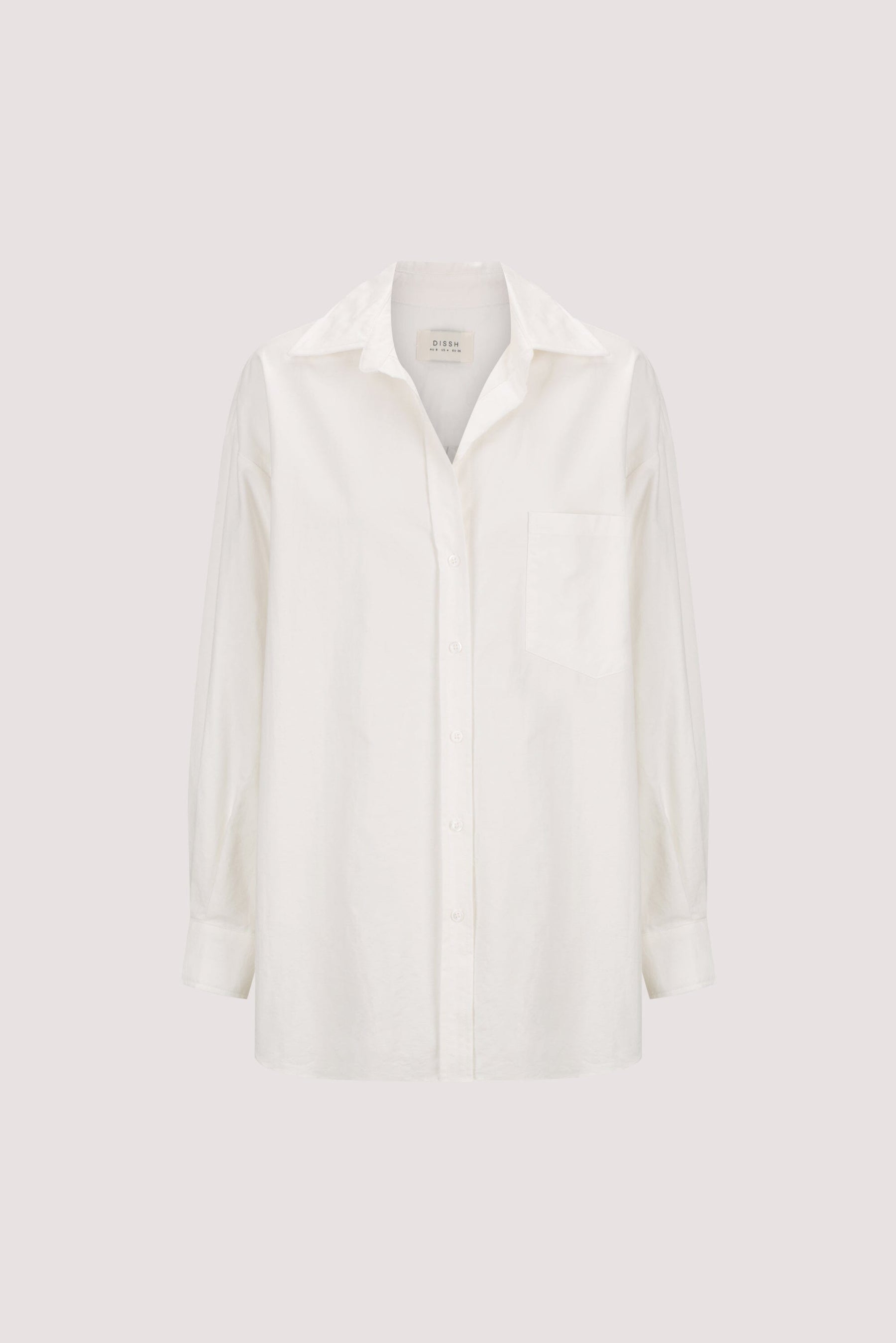 RHEA 2.0 WHITE OVERSIZED COTTON SHIRT Clothing DISSH Boutiques 