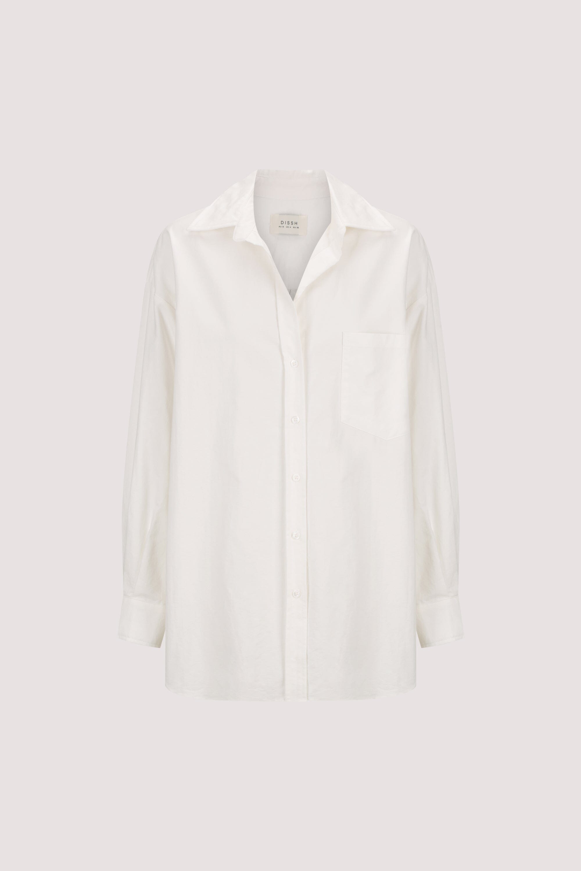 RHEA 2.0 WHITE OVERSIZED COTTON SHIRT Clothing DISSH Boutiques 
