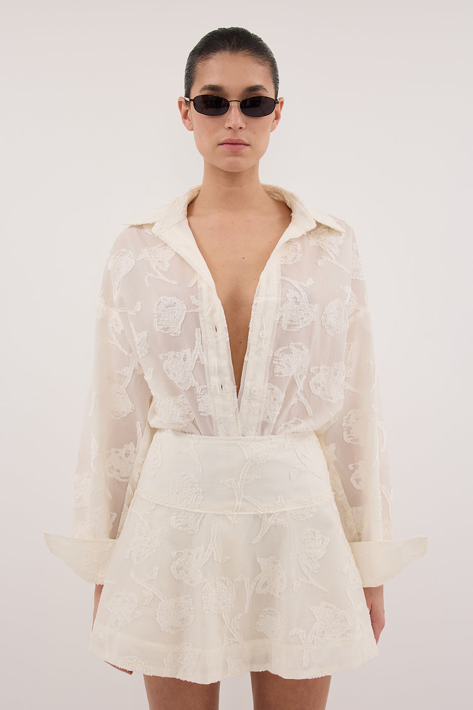 AZALEA OFF WHITE LONG SLEEVE SHIRT Clothing DISSH Boutiques 