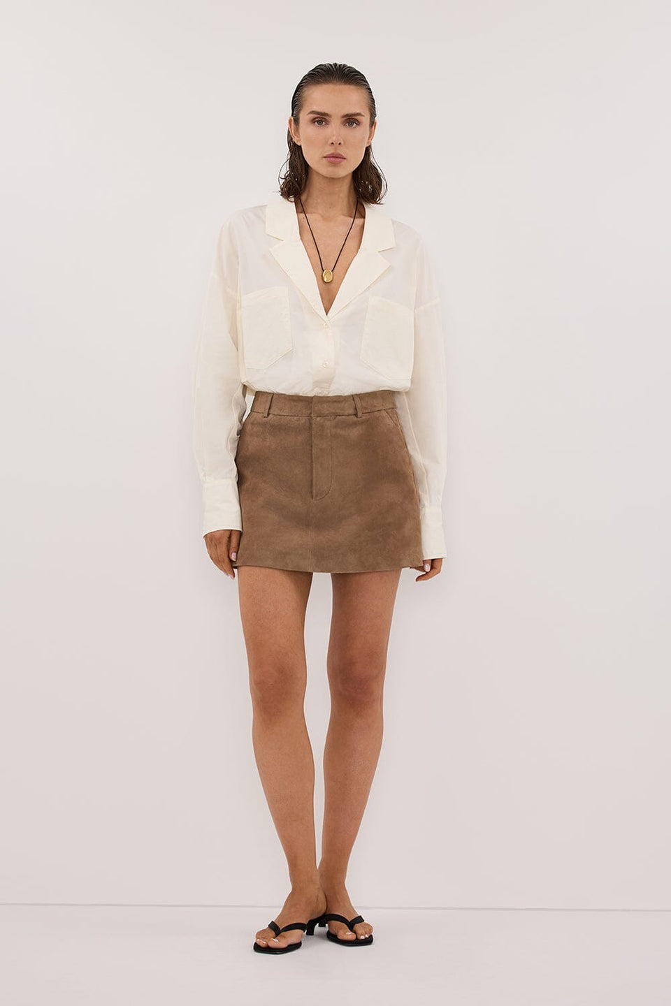 IRENE BUTTER LONG SLEEVE NOTCH COLLAR SHIRT Clothing DISSH Boutiques 