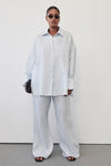 ELLIS ICE BLUE LONG SLEEVE LINEN SHIRT