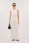 ADDIE WHITE CUPRO DRAWSTRING PANT
